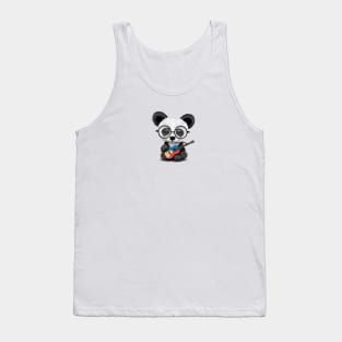 Baby Panda Playing Filipino Flag Guitar Tank Top